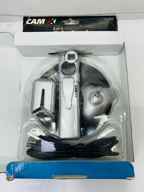 Silver Digital Camcorder with Accessories